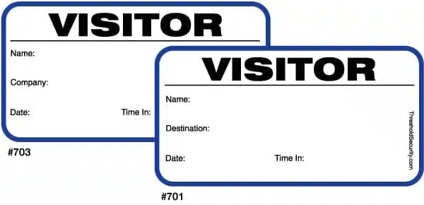 Standard Visitor Badges in Books (STOCK)