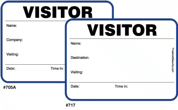 Standard Visitor Badges in Books (STOCK)