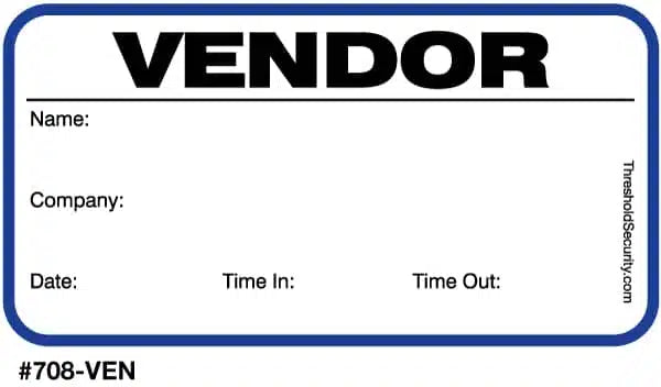 Standard Visitor Badges in Books (STOCK)