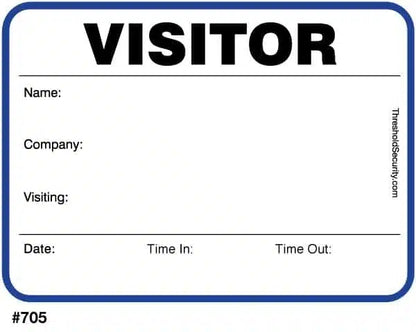Standard Visitor Badges in Books (STOCK)