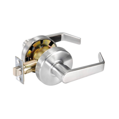 Grade 2 Passage/Closet Latch Cylindrical Lock, Augusta Lever, Non-Keyed, Satin Chrome Finish, Non-handed