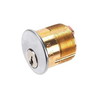 Mortise Cylinder, Schlage C Keyway, 1-1/8" 6-Pin, 2 Keys, Brushed Chrome Finish