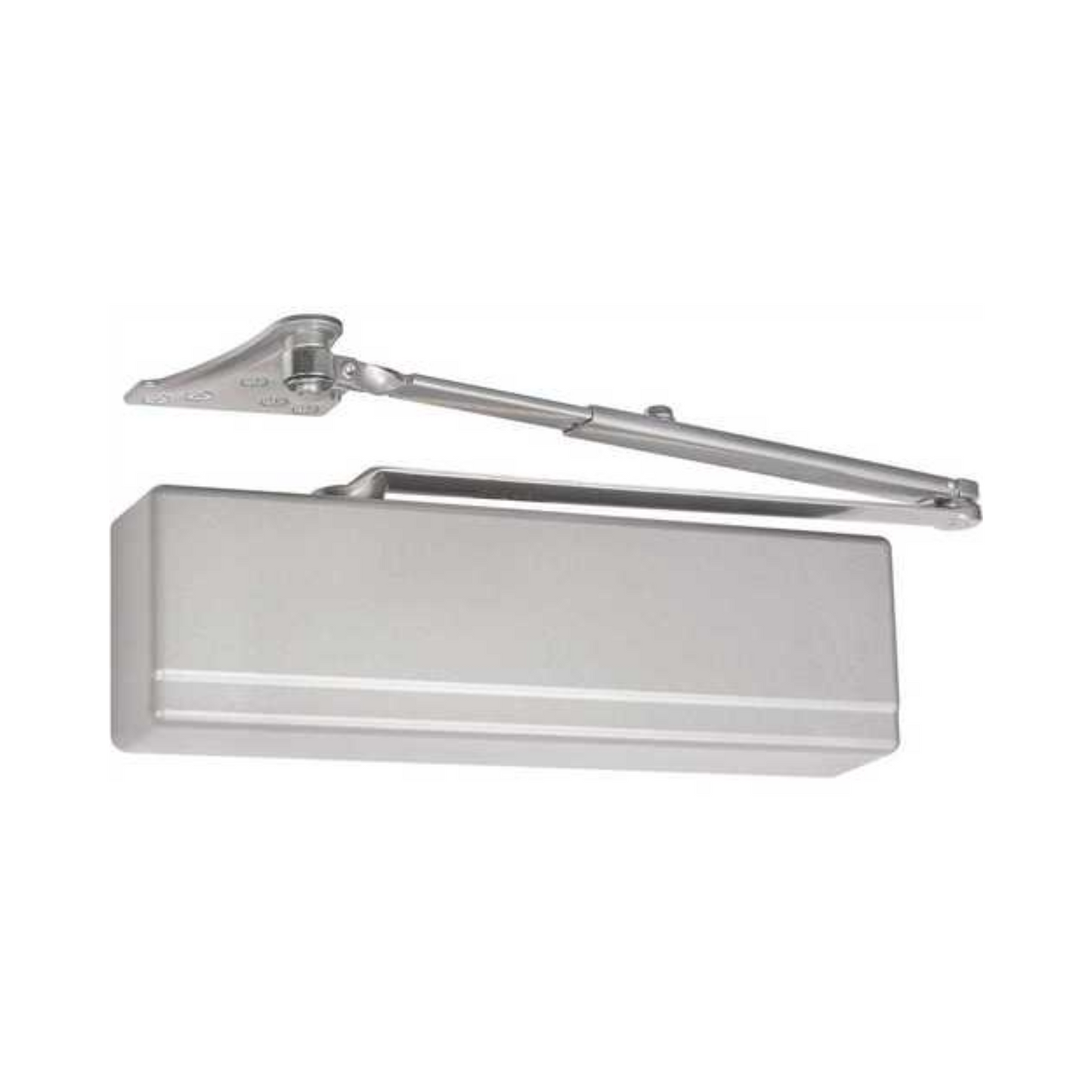 Surface Door Closer, Universal Standard Arm, Thru Bolts, Sprayed Aluminum Enamel