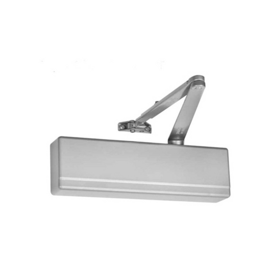 Surface Door Closer, Standard Arm, Thru Bolts, Sprayed Aluminum Enamel