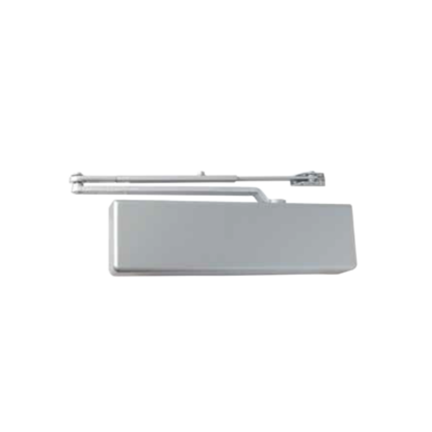 Grade 1 Surface Closer, Tri Mount (Regular, Parallel or Top Jamb Mounted), Regular Arm, Adjustable Backcheck, Full Cover, Size 1 to 6, Aluminum Painted Finish, Non-Handed