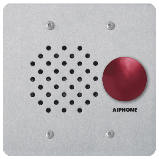 Flush Mount 2-Gang Sub Station, SS W/ Red Mushroom Button