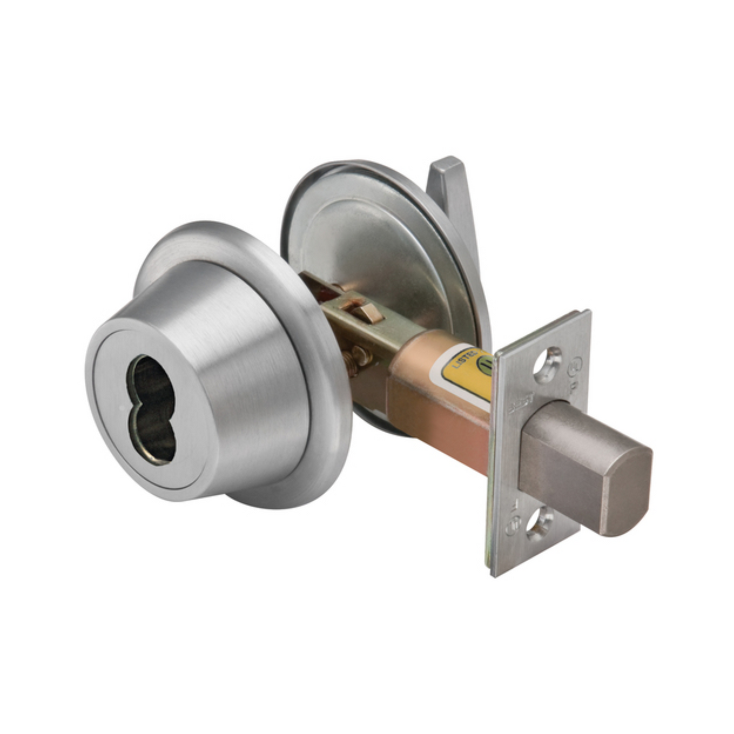 T Series Tubular Deadbolt, 2-3/8" Backset, 7-Pin Housing; Single-Keyed x Turnknob, Standard Deadbolt, Satin Chrome